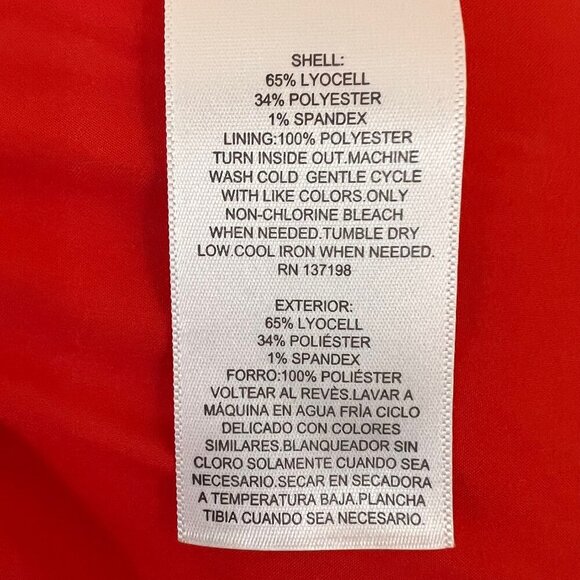 Nina Parker Size XL Women Red Orange High Rise Wide Leg Cropped Pull on Pants - Picture 9 of 11